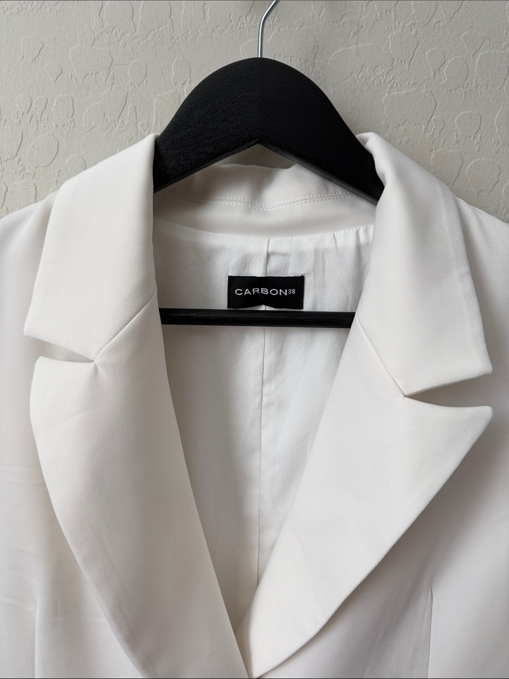 Carbon 38 White Double Breasted Belted Blazer Size M - Picture 3 of 7